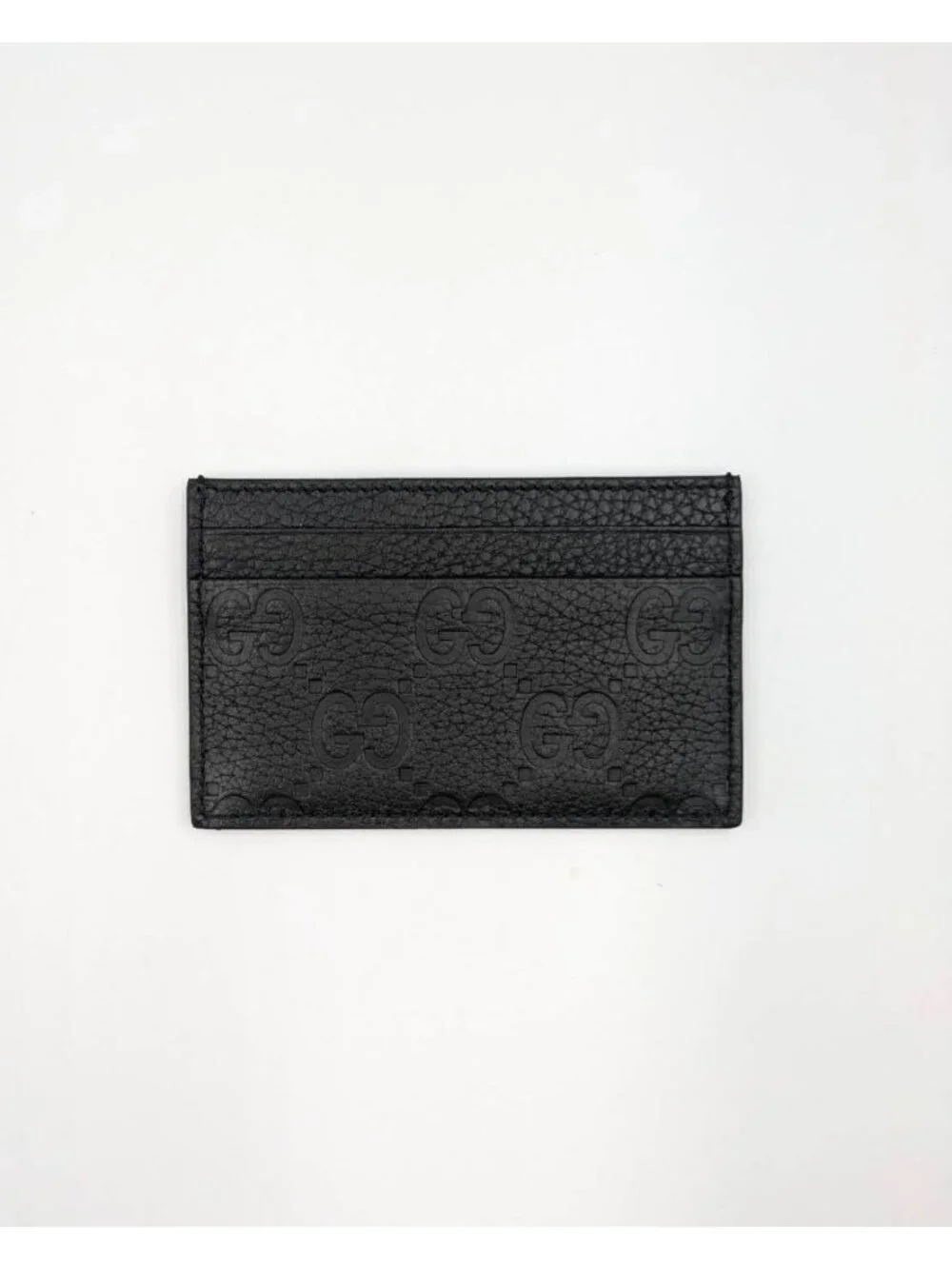 Gucci GG Monogram Leather Card Case Black 835151